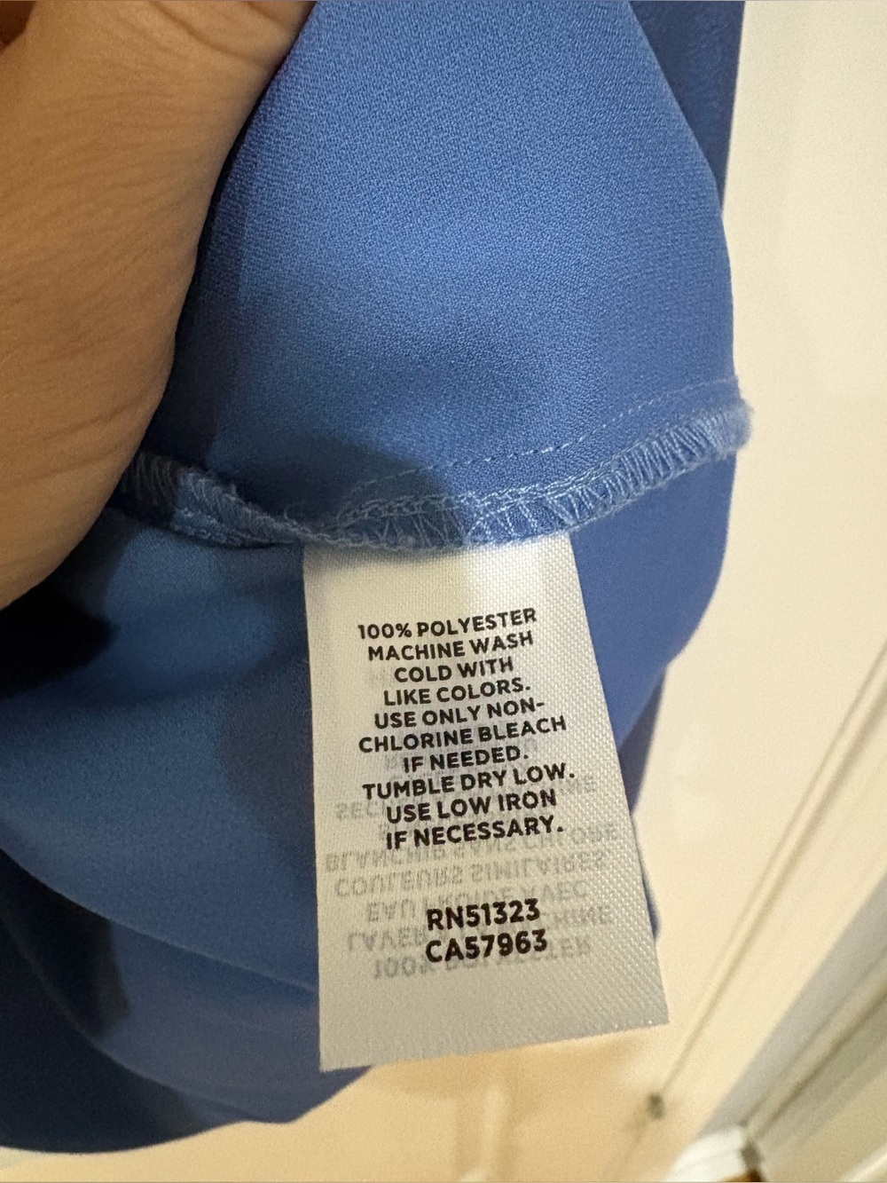 Halogen Satin Button-Up Shirt in Dusty Blue - Picture 4 of 4